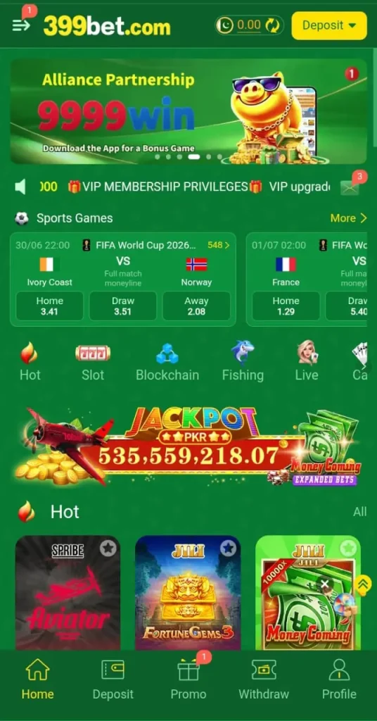 399Bet Game Interface