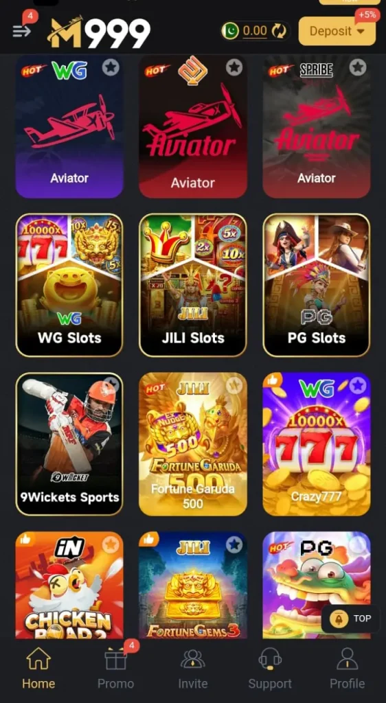 M999 Game Latest Interface