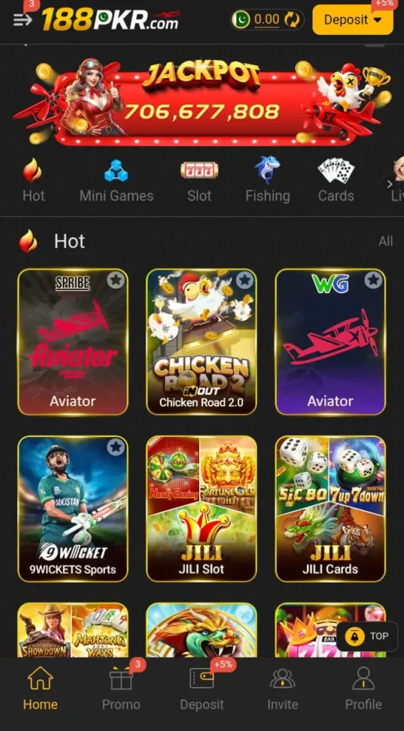 188PKR Game Interface