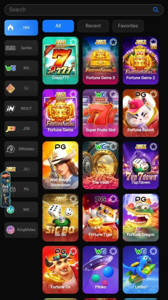 688WIN Game Interface
