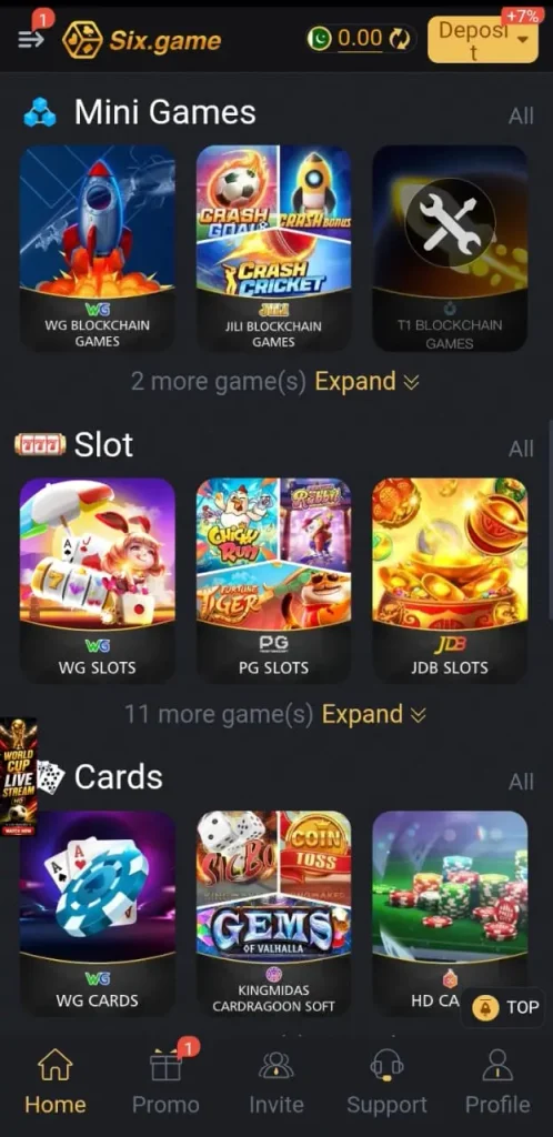 SIX Game Surface